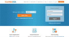 Desktop Screenshot of cashnetusa.com